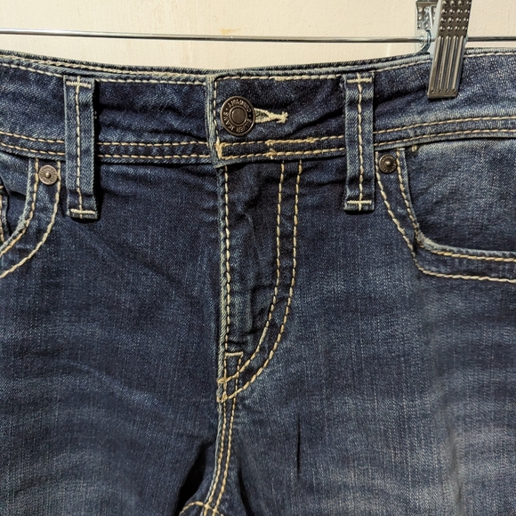 Silver Jeans Co. Size 10 Suki Boot cut Dark Blue Jeans - Picture 3 of 9